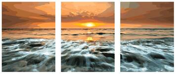 Картина по номерам Морской закат (модульная), арт. PX5163